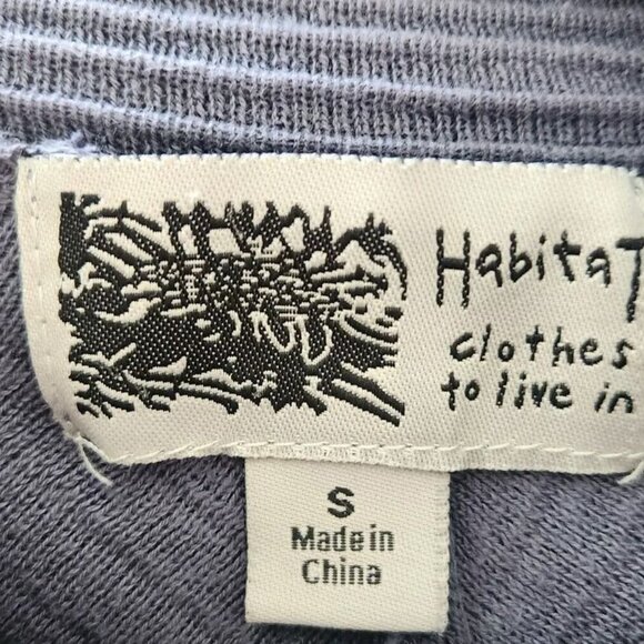 Habitat Clothes To Live In Gray Pleated Cowl Neck Lagenlook Top Size Small - Picture 7 of 7